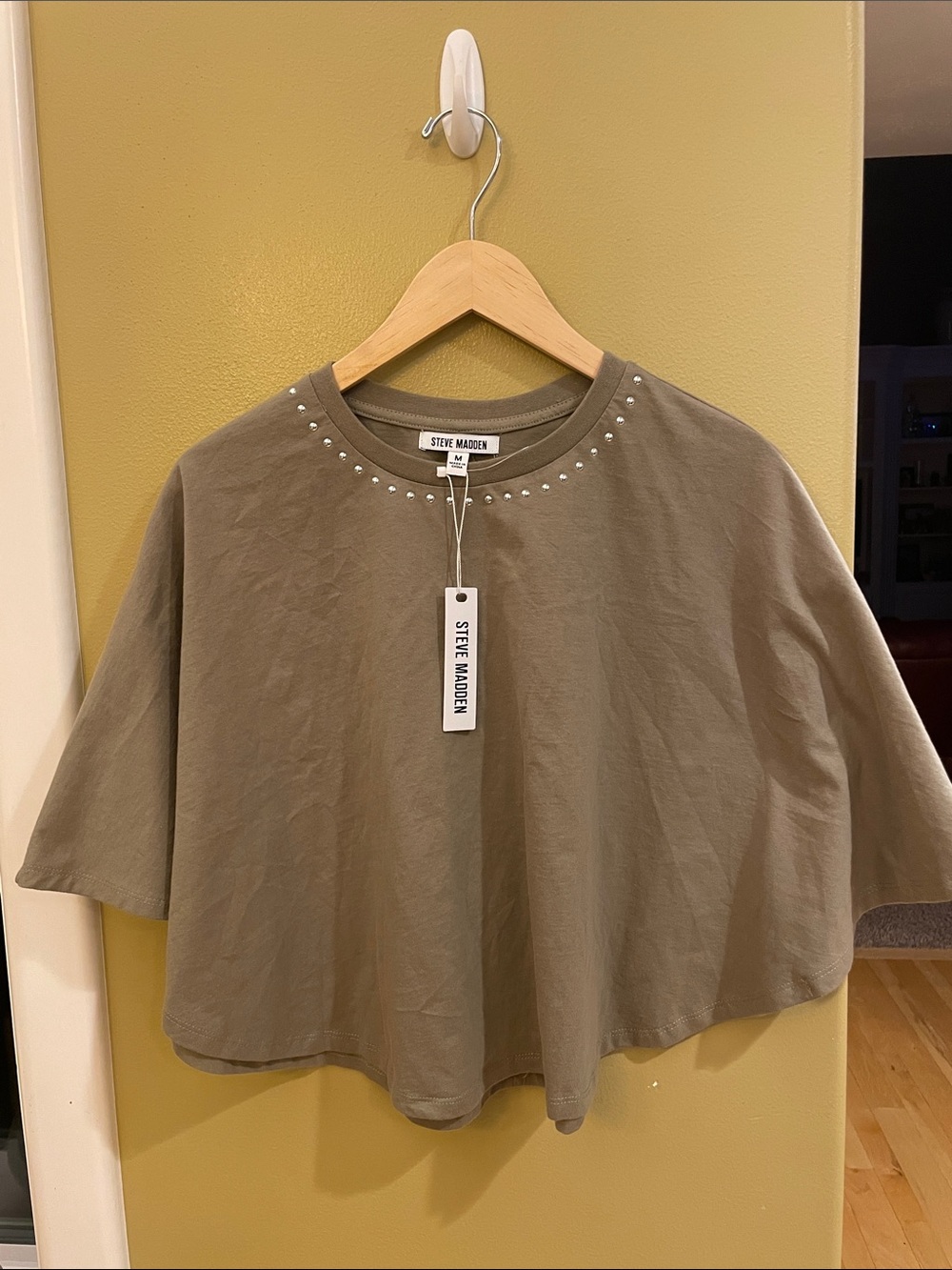 NWT Steve Madden Embellishment Cropped Top
